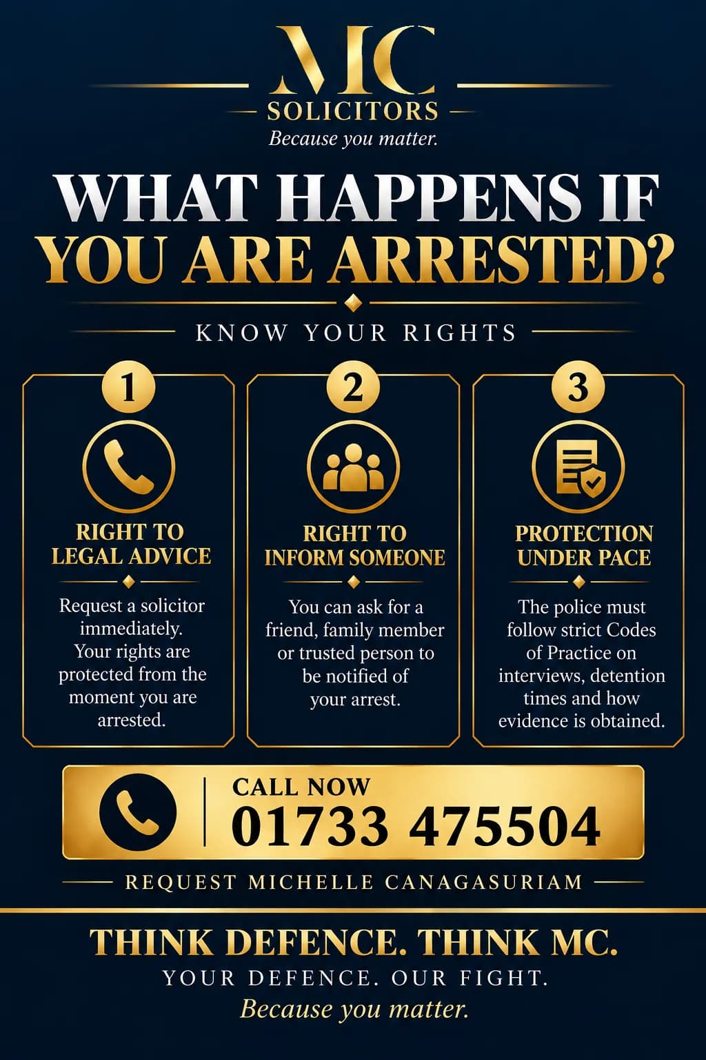 What happens if you are arrested? Right to legal advice, right to inform someone, protection under PACE.