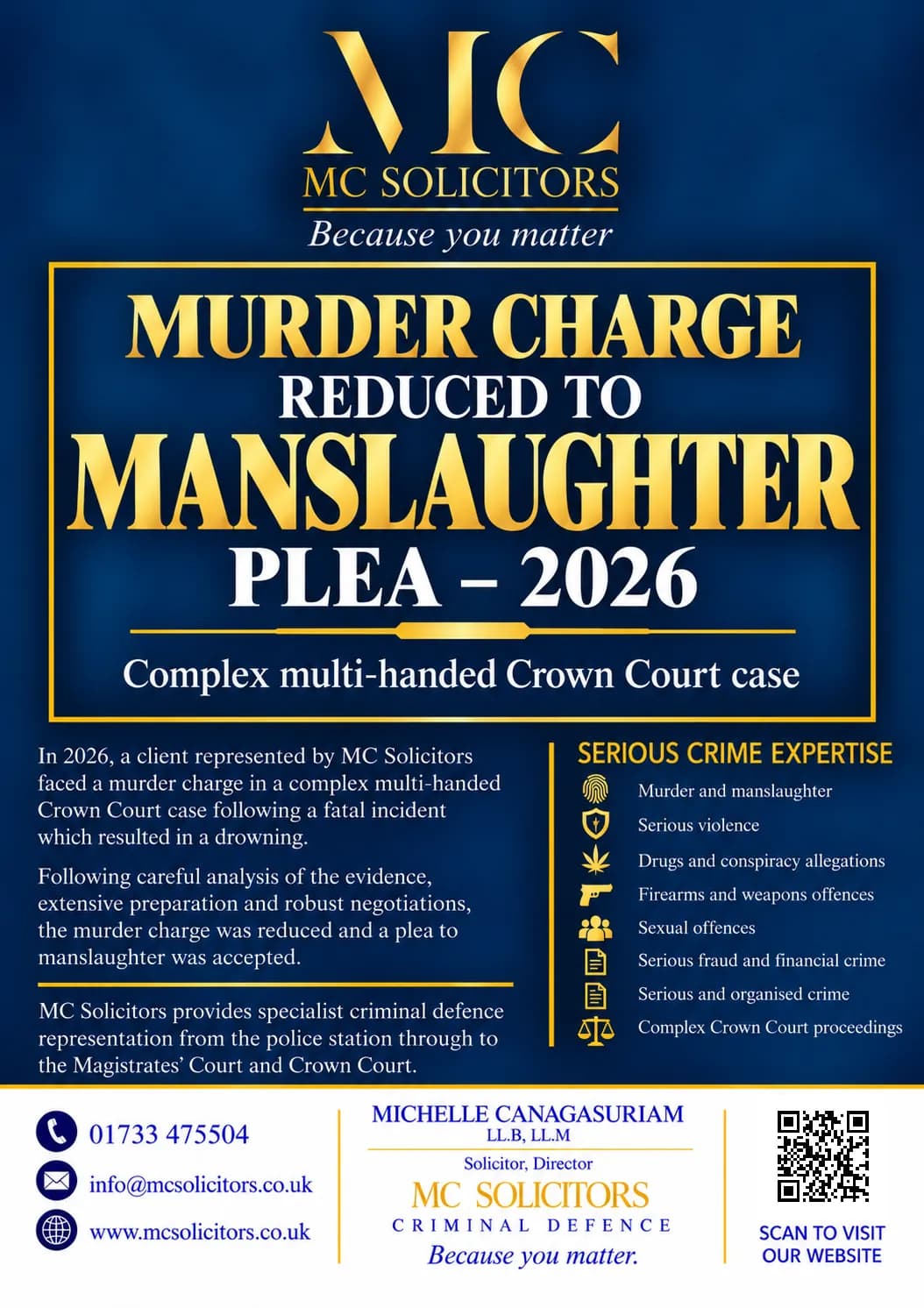 Manslaughter Plea leaflet